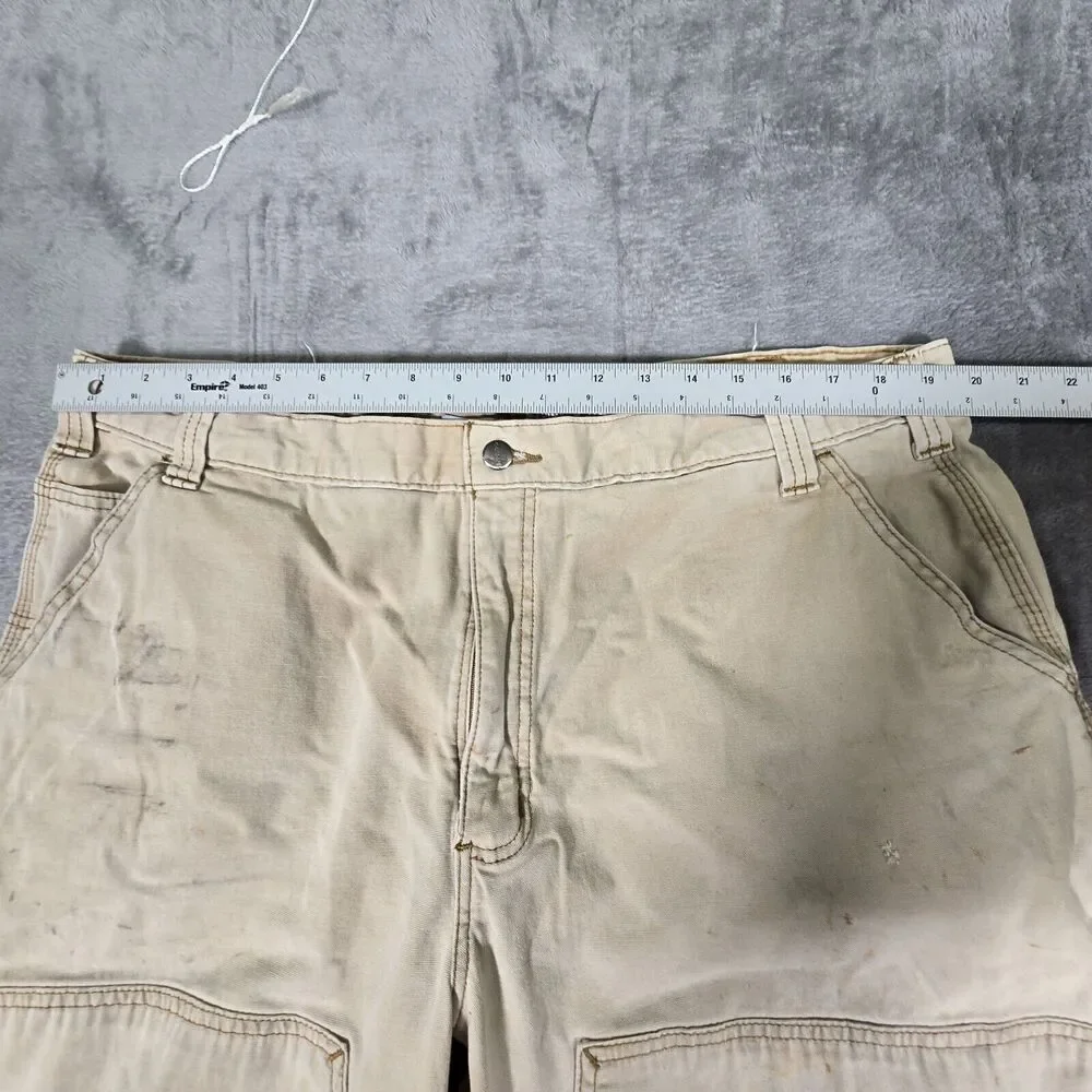 Thrashed Distressed Work Carhartt Double Knee Pants Mens 42x32 102802-918 - Picture 4 of 10